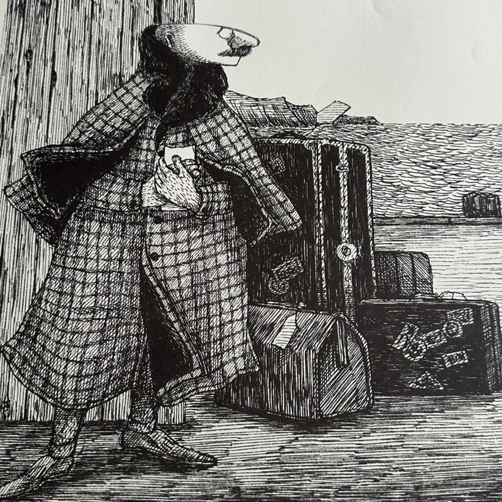 Edward Gorey Mr Earbrass Art Print 16x11" Gothic Illustration ~ 260217-WH 776